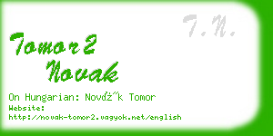 tomor2 novak business card